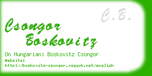 csongor boskovitz business card